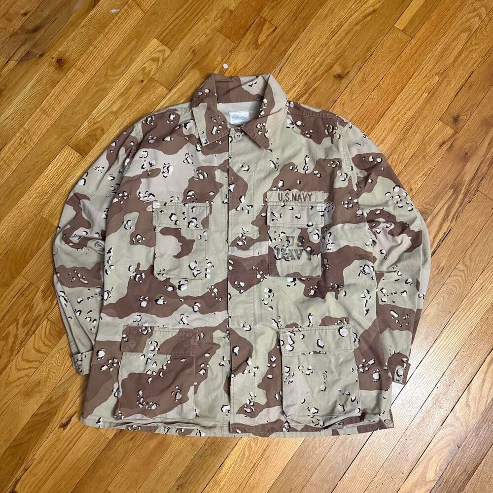 US Navy Desert Camo Chocolate Chip Field Shirt XL Long